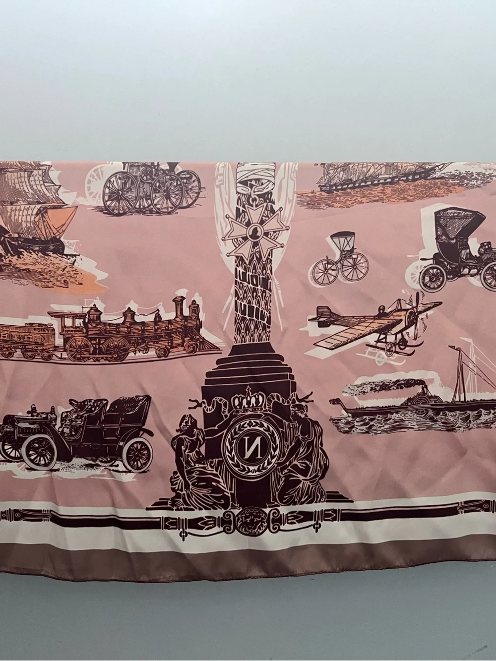 Luxury Pink Vintage Coach Scarf